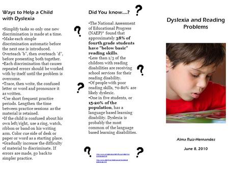 dyslexia.shtml  statistics.html Dyslexia and Reading Problems.