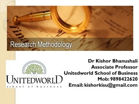 Dr Kishor Bhanushali Associate Professor