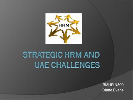 BMHR N300 Diane Evans. Objectives  Define the term ‘strategic hrm’  Identify specific issues of shrm  Apply hr strategies to a case study.