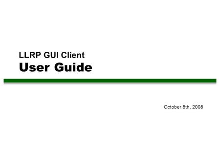 LLRP GUI Client User Guide
