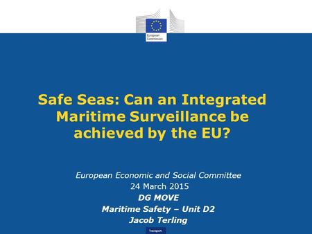 Maritime Safety – Unit D2