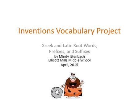 Inventions Vocabulary Project