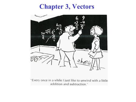 Chapter 3, Vectors. Outline Two Dimensional Vectors –Magnitude –Direction Vector Operations –Equality of vectors –Vector addition –Scalar product of two.