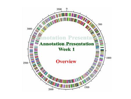 Overview. What is Annotation? Annotation is the process of determining the location and function of all identifiable genes in a genome. Annotation is.