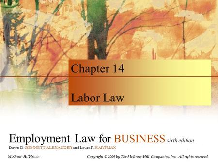 Employment Law for BUSINESS sixth edition
