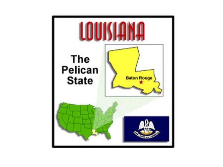 Louisiana - state located in the southern region of the United States of America. Its capital is Baton Rouge and largest city is New Orleans.