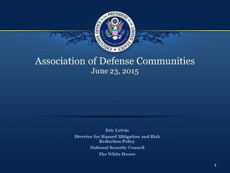 Association of Defense Communities June 23, 2015