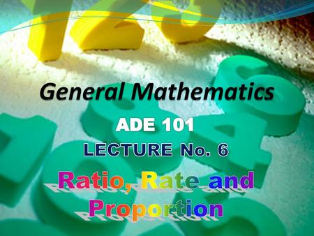 Students and Teachers will be able to  Understand What is Ratio, Rate & Proportion ?  Make the difference between Ratio, Rate and Proportion  Solve.