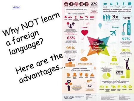 Why NOT learn a foreign language? Here are the advantages… video.