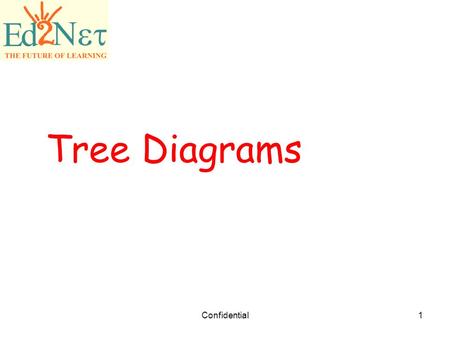 Confidential1 Tree Diagrams. Confidential2 Warm Up Find the lower and upper quartiles of the following data sets 1.23, 25, 27, 29, 31, 33, 35 2. 49, 51,