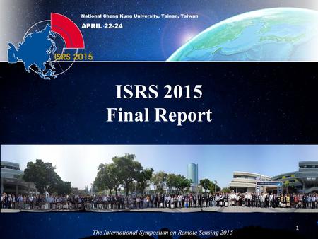 ISRS 2015 Final Report 1. Participants Participants by typeParticipants by country 2 Total participants: 336 Indonesia India, United States, Qatar Malaysia,