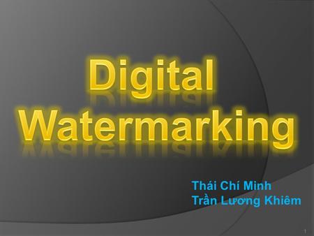 Thái Chí Minh Trần Lương Khiêm 1. Content  Introduction  History  Applications  Requirements  Techniques  Attacks 2.