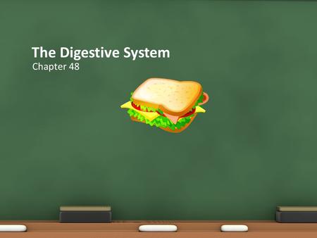 The Digestive System Chapter 48 Digestion is the mechanical and chemical breakdown of food into forms that cells can absorb. The FUNCTIONs of the Digestive.