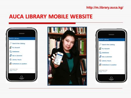 AUCA LIBRARY MOBILE WEBSITE