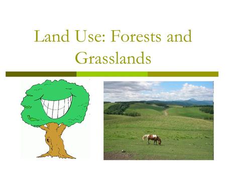 Land Use: Forests and Grasslands