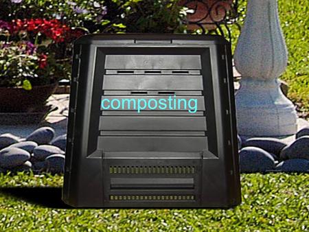 Composting. Plastic garbage can compost tumbler $75.