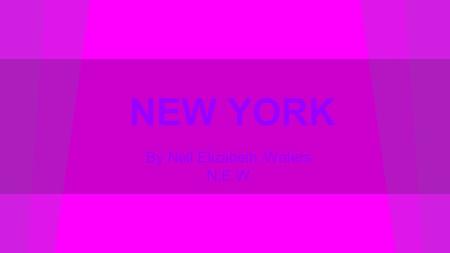 NEW YORK By Nell Elizabeth Waters N.E.W. FASHION Everyone loves fashion all around the world but new york never misses the latest styles. Did you know.
