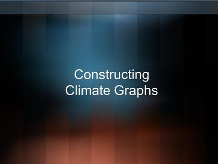 Constructing Climate Graphs