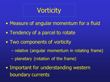 Vorticity Measure of angular momentum for a fluid
