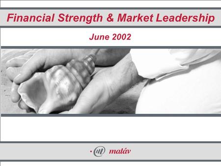 1 Financial Strength & Market Leadership June 2002.