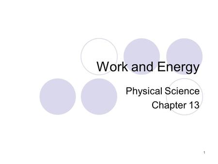Physical Science Chapter 13