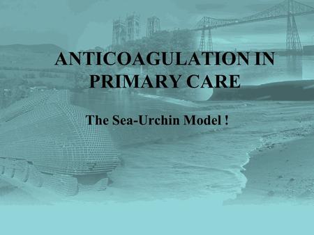 ANTICOAGULATION IN PRIMARY CARE The Sea-Urchin Model !