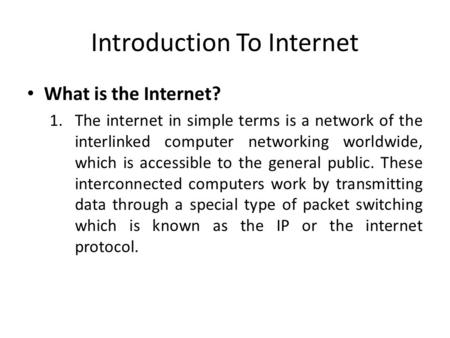 internet technology presentation