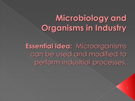 Microbiology and Organisms in Industry