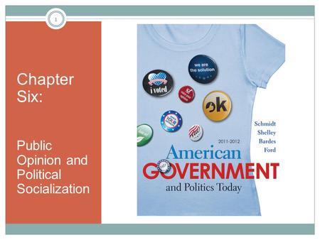 Chapter Six: Public Opinion and Political Socialization 1.