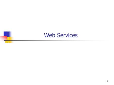 11 Web Services. 22 Objectives You will be able to Say what a web service is. Write and deploy a simple web service. Test a simple web service. Write.
