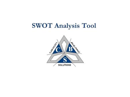 SWOT Analysis Tool. 2 Understanding The Business Environment: SWOT Analysis Internal/Organizational Strengths Weaknesses External/Market Opportunities.