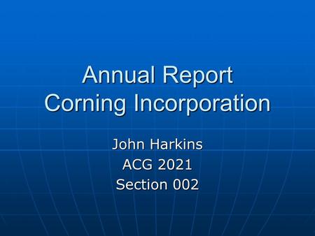 Annual Report Corning Incorporation John Harkins ACG 2021 Section 002.