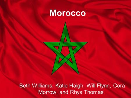 Morocco Beth Williams, Katie Haigh, Will Flynn, Cora Morrow, and Rhys Thomas.