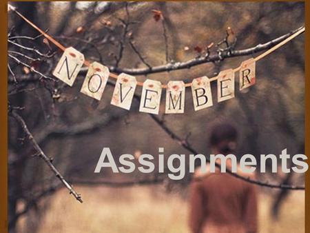 Assignments.  Quiet Reading Vocabulary: Notebook Check Friday, 11/7 4 Words (well done) for a score of 3. 2 additional words (6 total), your choice (well.