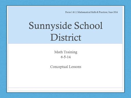 Sunnyside School District
