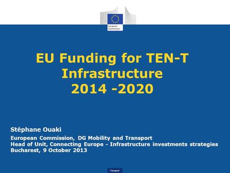 EU Funding for TEN-T Infrastructure