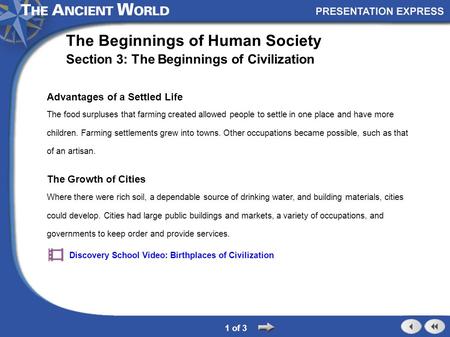 The Beginnings of Human Society