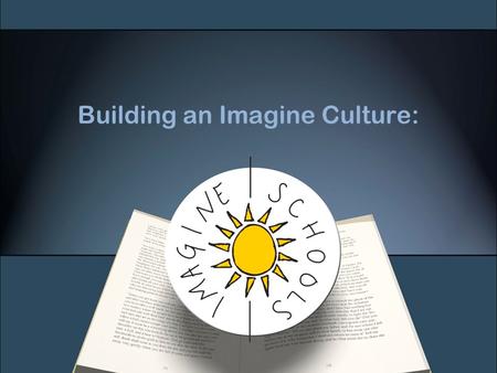 Building an Imagine Culture:. Goals for New Imagine Teachers Understand the history of Imagine Understand the basic philosophy of Imagine Know the opportunities.