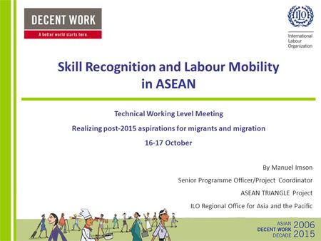 Skill Recognition and Labour Mobility in ASEAN
