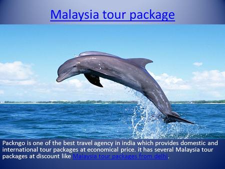 Malaysia tour package Packngo is one of the best travel agency in india which provides domestic and international tour packages at economical price. it.
