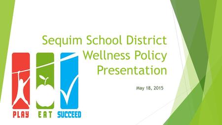 Sequim School District Wellness Policy Presentation May 18, 2015.