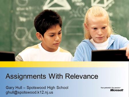 Assignments With Relevance Gary Hull – Spotswood High School