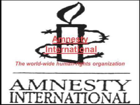 Amnesty International The world-wide human-rights organization.