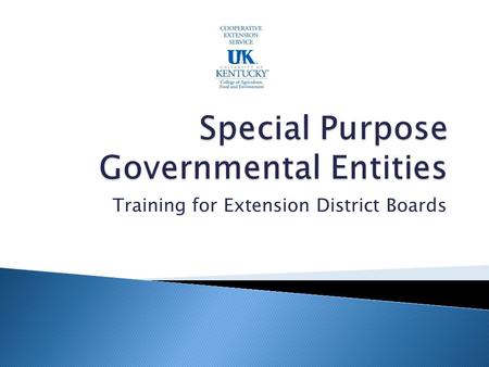 Training for Extension District Boards. Sets Financial Reporting Requires Annual Registration Fee.