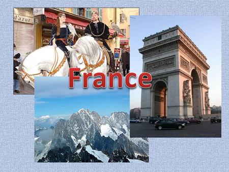 France is a country in West Europe. It is washed by the Atlantic Ocean in the west and north and by the Mediterranean Sea in the south. It borders on.