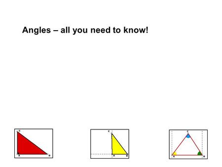 Angles – all you need to know!. Contents Recap the terms Angles in daily life What is an angle? Naming an angle Interior and exterior of an angle Measurement.