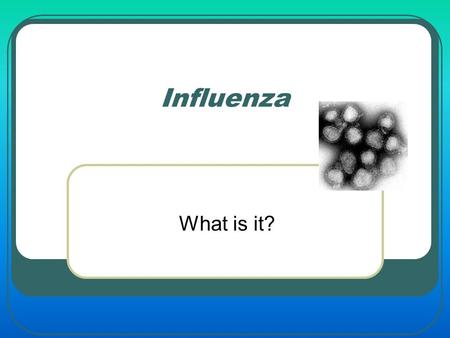 Influenza What is it?. Influenza Virus Understanding Terminology Epidemic: serious outbreak in a single community, population or region Pandemic: epidemic.