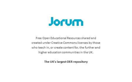 Free Open Educational Resources shared and created under Creative Commons licenses by those who teach in, or create content for, the further and higher.