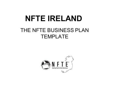 THE NFTE BUSINESS PLAN TEMPLATE