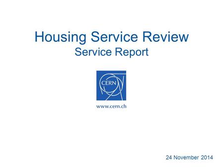 Housing Service Review Service Report 24 November 2014.